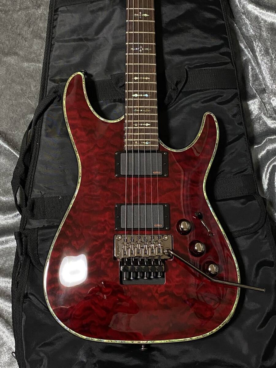 ★送料無料 美品！ 定価209,000円 Schecter AD-C-1-FR-HR EMG搭載 コイルタップ付きの万能モデル！ キルトメイプルトップ 即決の画像2