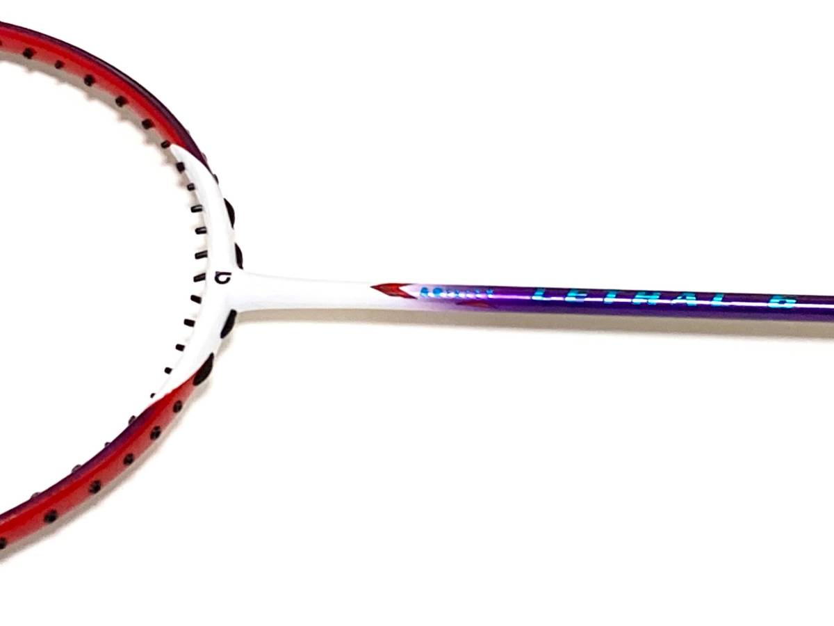 . up 500 jpy ~ apacs*LETHAL 6 PURPLE/RED 5U height tension racket * cheap / high endurance /Power - Speed Frame
