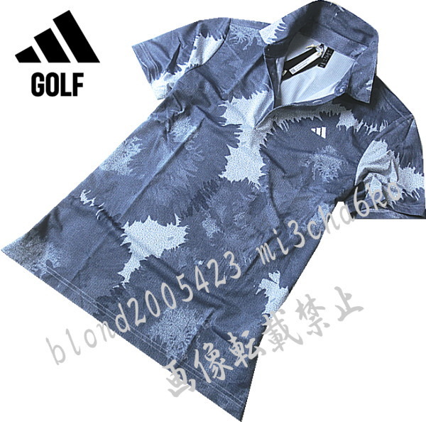 ■新品【adidas GOLF】アディダスゴルフ ラージフラワー柄 吸湿性&通気性 半袖ポロシャツ■WN/XL_画像2