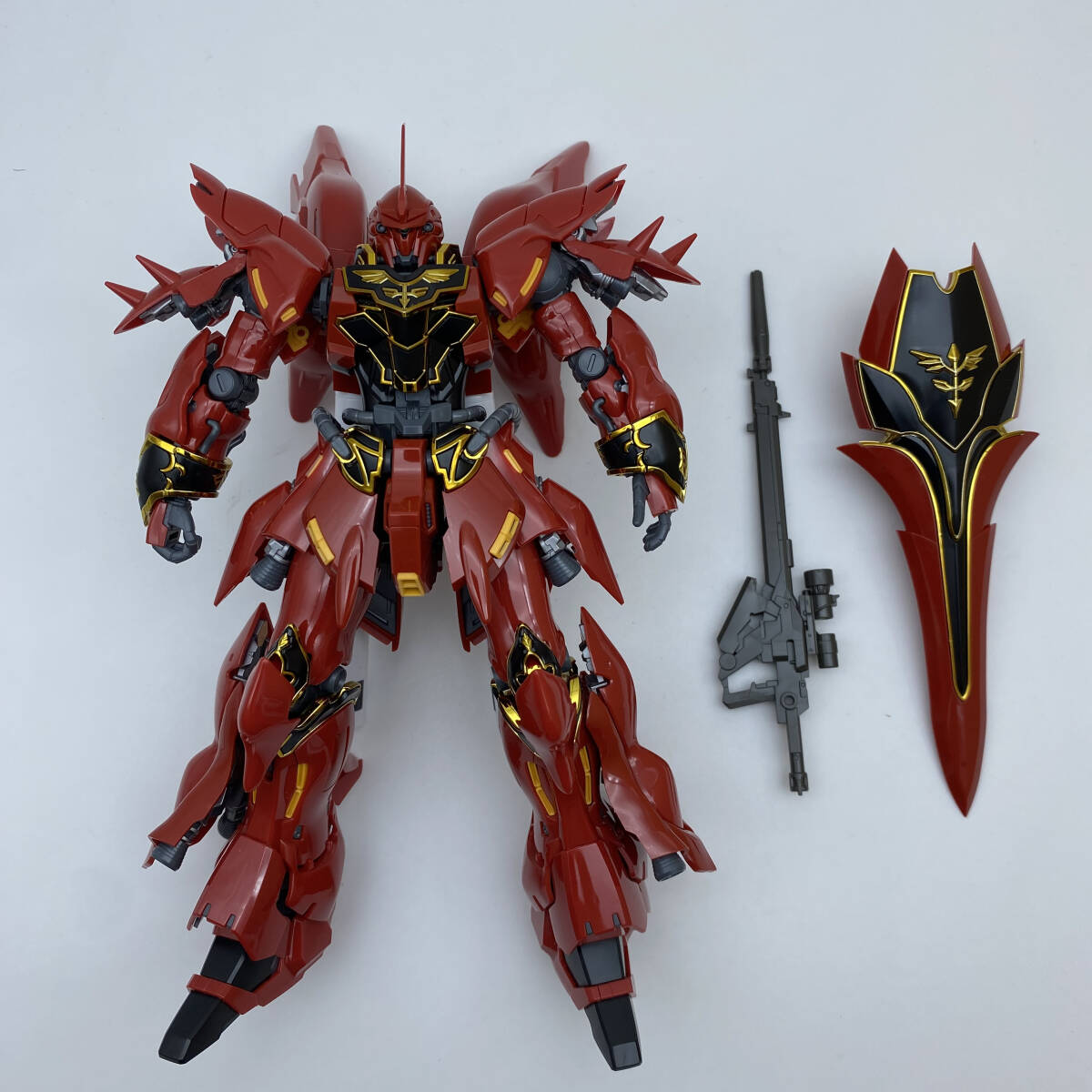 RG シナンジュ＆ユニコーンガンダム　完成品ジャンク　※シナンジュ拡張セット＆デカール＆専用台座付き　オマケBB戦士シナンジュ_画像2