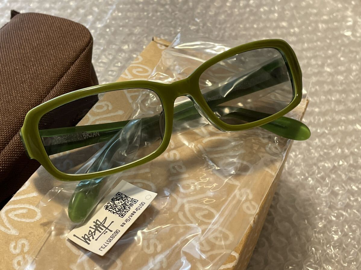 [2127] подлинная вещь внутренний стандартные товары снят с производства редкость Stussy Stussy солнцезащитные очки BRIAN зеленый 