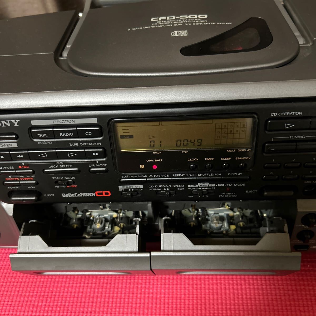 SONY ソニー CD RADIO CASSETTE CORDER CFD-500 CDラジカセ ラジオ CD 音出し_画像5