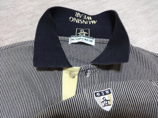 MUNSINGWEAR/ Munsingwear wear polo-shirt short sleeves put on . made in Japan SA, but L rank?