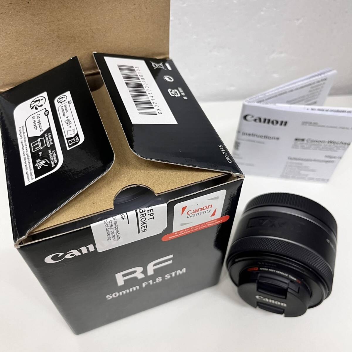 【C-23622】キャノン Canon RF50mm F1.8 STM 元箱 カメラレンズ レンズ 保管品_画像7