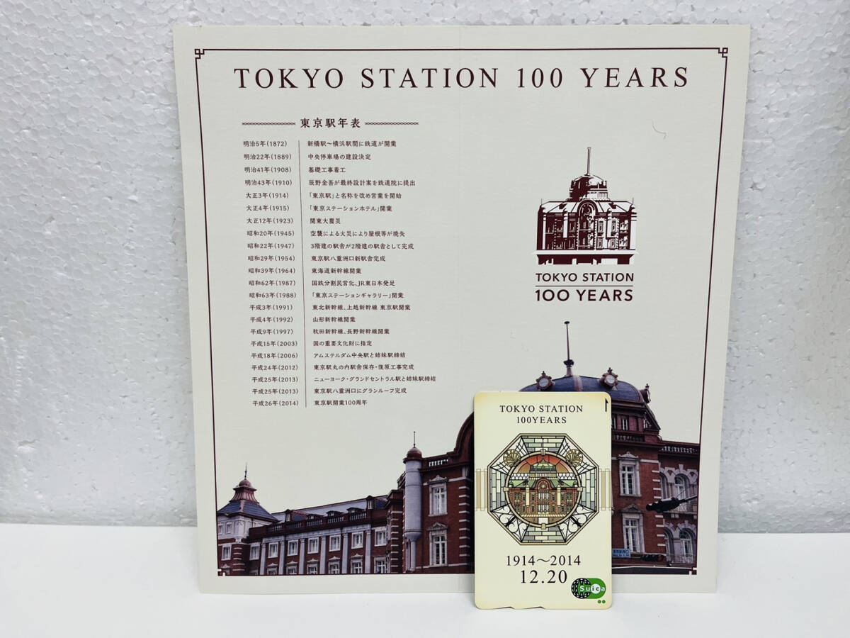 【C-23730】【1円～】東京駅開業100周年 記念Suica 台紙付 レア 珍品 限定品 交通系電子マネー ICカード プリペイドカードの画像6