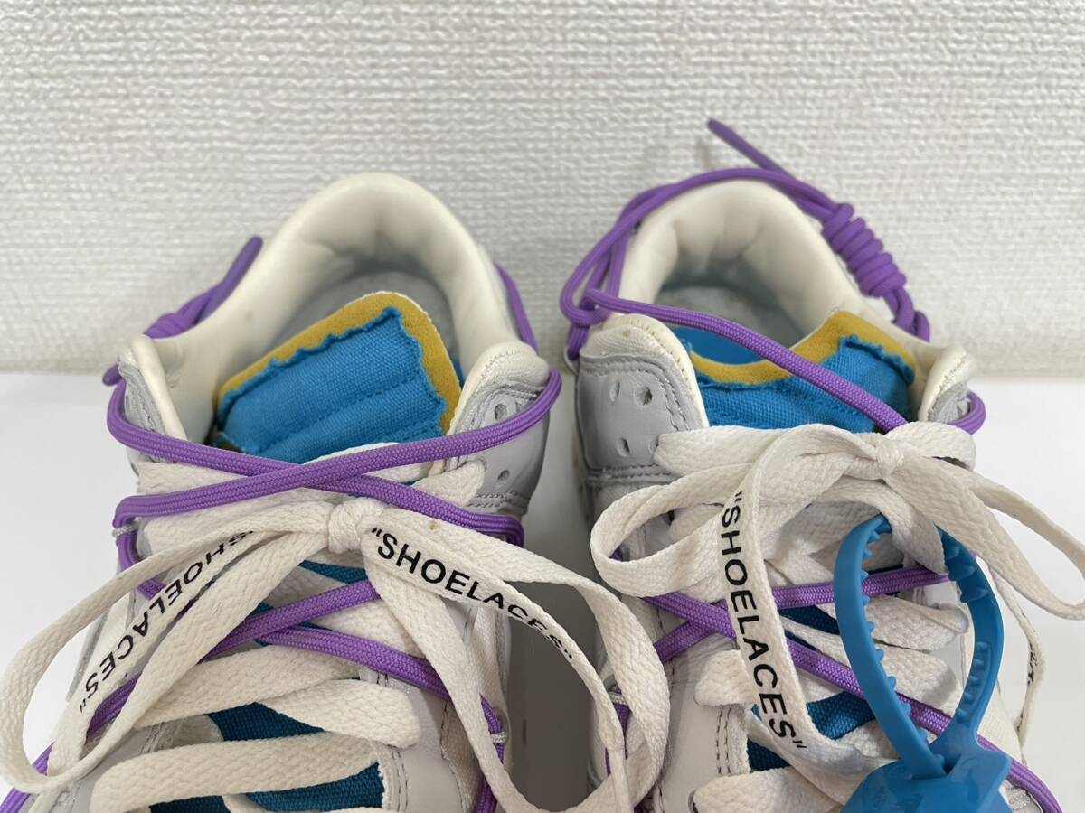 【F-14847】 NIKE スニーカー Dunk Low Off White 1of 50 No.47 DM1602-125 27cm オフホワイトコラボ ナイキ ダンクローの画像3