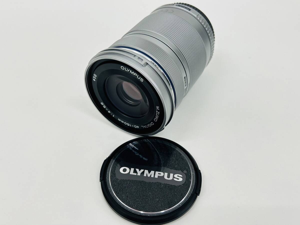 【TJ-3675】1円〜 OLYMPUS オリンパス M.ZUIKO DIGITAL 40-150mm 1:4-5.6 R ED MSC 一眼レフ カメラ レンズ シルバー 中古 保管品_画像2