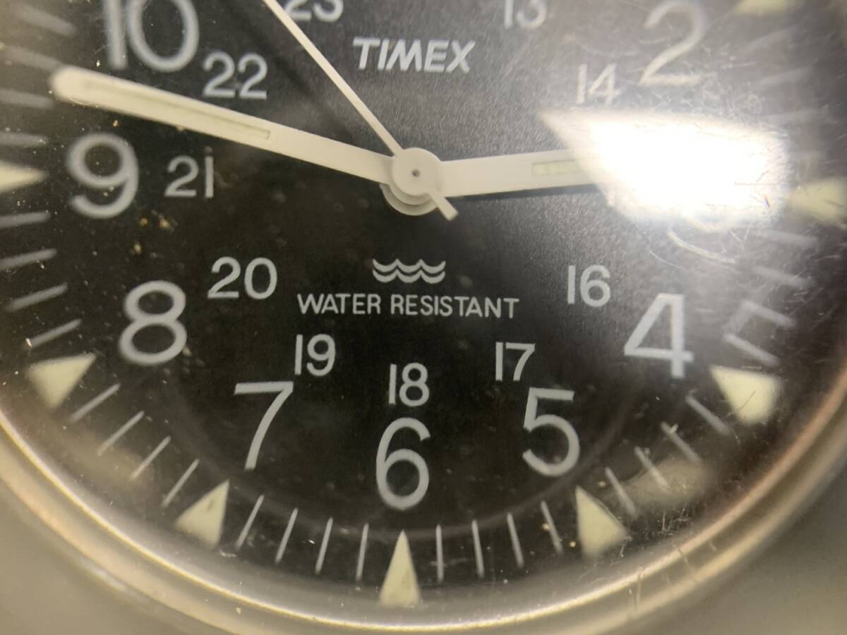 [C-24330]1 иен ~ TIMEX WATERRESISTANT чёрный циферблат самозаводящиеся часы нейлон ремень работа товар корпус только наручные часы бренд часы Timex 