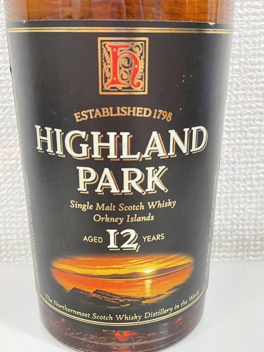 【F-14702】 未開栓 HIGHLAND PARK 12年 Single Malt Scotch Whisky Orkney Islands 40％ 700mL ハイランドパーク オークニー シングルの画像3