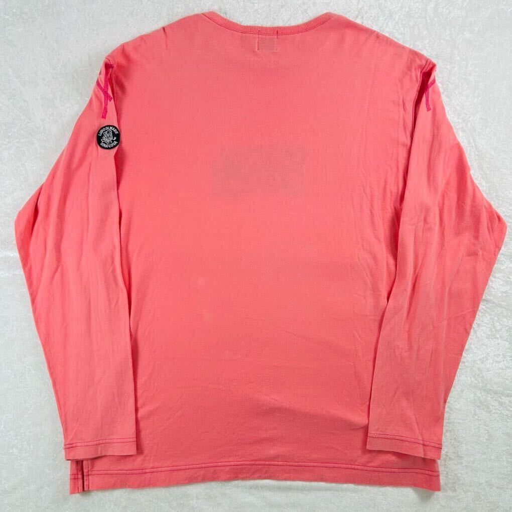a SINA COBA シナコバ　長袖Tシャツ　ロンT フロント刺繍　size L L 大きいサイズ　ピンク　メンズ　男性用_画像3