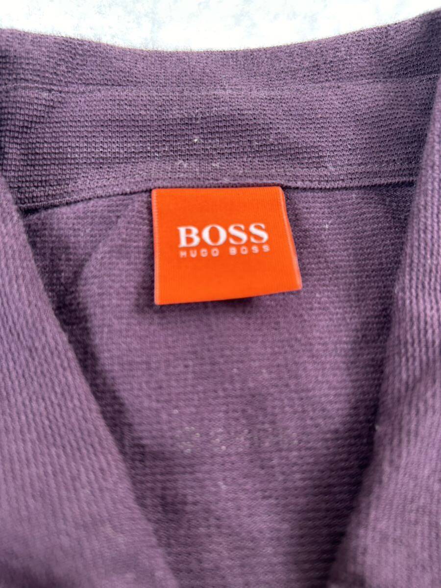 Ba2 HUGO BOSS ヒューゴボス 半袖カットソー ポロシャツ ジップアップジャケット コットン素材 size Lの画像4