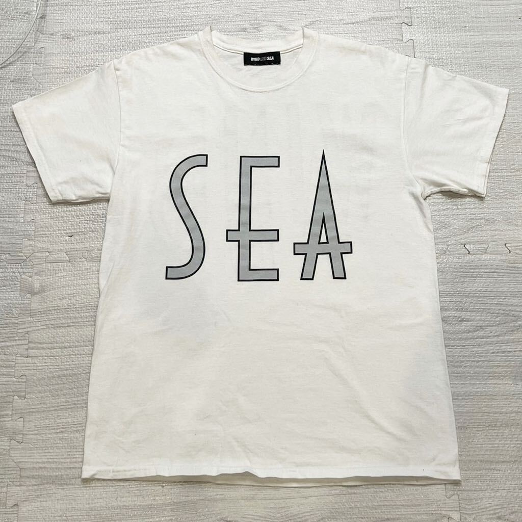 【即決】WIND AND SEA ウィンダンシー バックプリントTシャツ 半袖Tシャツ WDSサイズM ホワイト