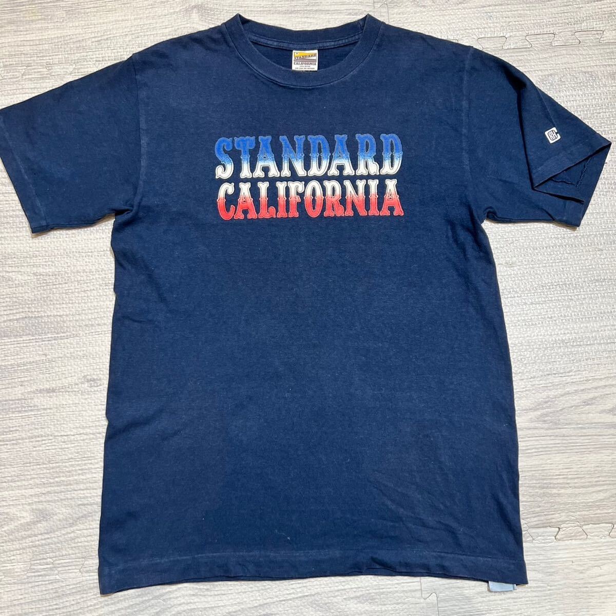 【即決】レア STANDARD CALIFORNIA Ron Herman ロンハーマン スタンダードカリフォルニア 定番 ロゴtシャツ 半袖T Tシャツ ネイビー sの画像1