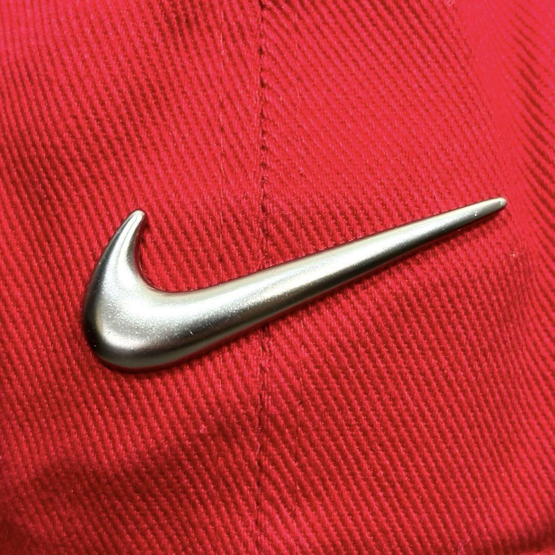 00s 良品 メタルロゴ NIKE GOLF ナイキゴルフ 赤 灰 ツートン キャップ メタルスウォッシュ 00年代 2000 Y2K 帽子の画像10