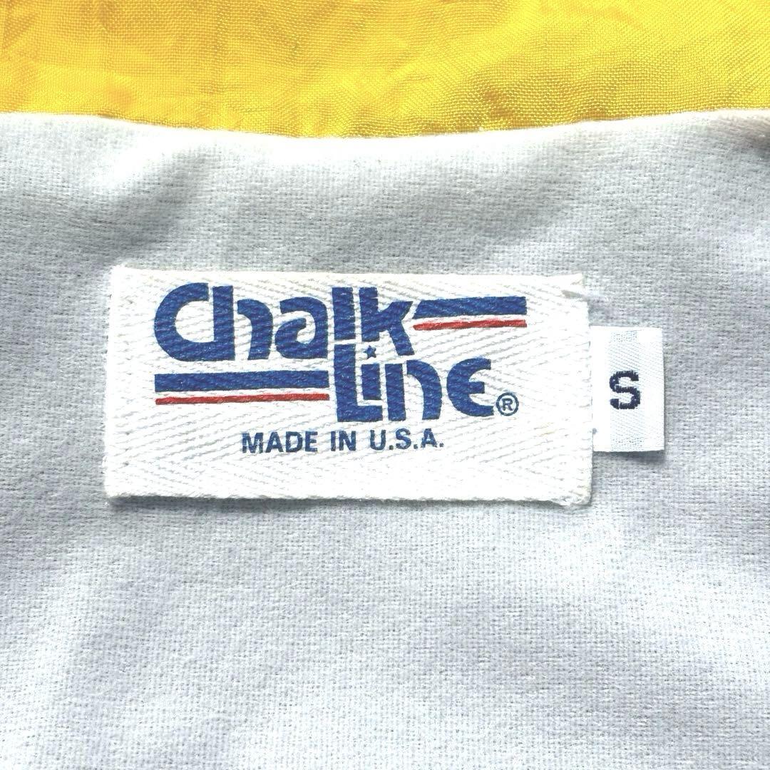 S 美品 USA製 90s Chalk Line ノートルダム大学 チョークライン ナイロン ジャケット カレッジ アメリカ 古着 NCAA スタジャン ビンテージ_画像6