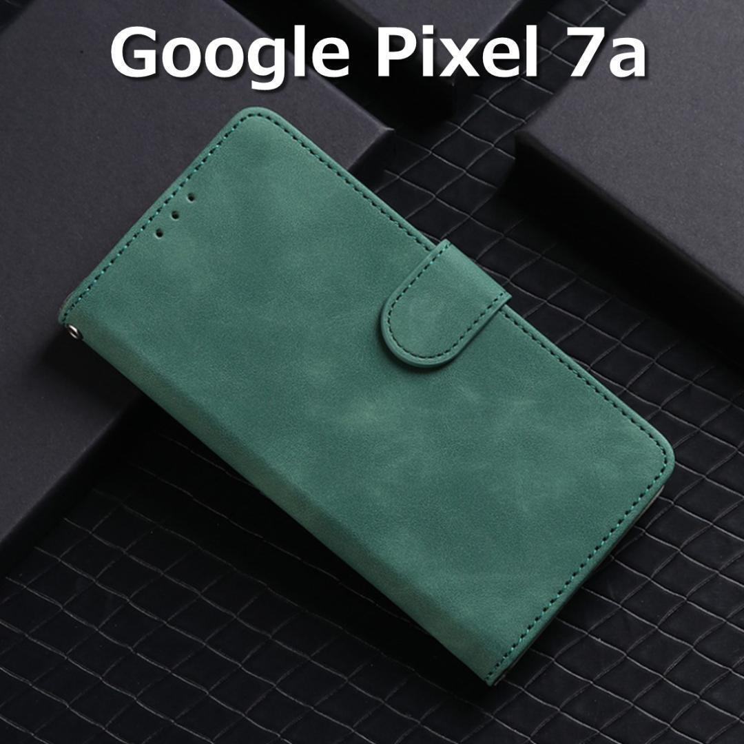 Google Pixel7a ケース 手帳 グリーン