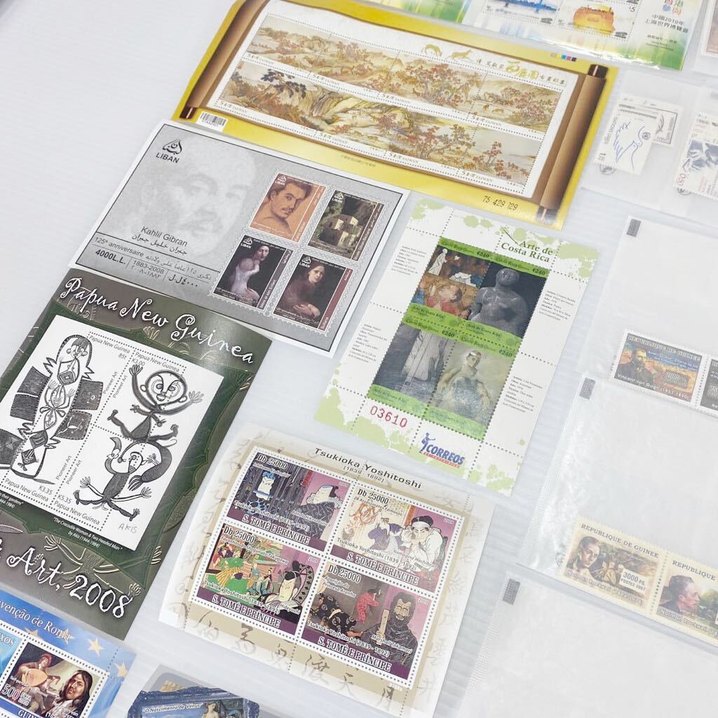 【1円スタート】海外切手 絵画 芸術 風景 香港 世界各国 大量80枚以上 コレクション 保管品（UK4）の画像4