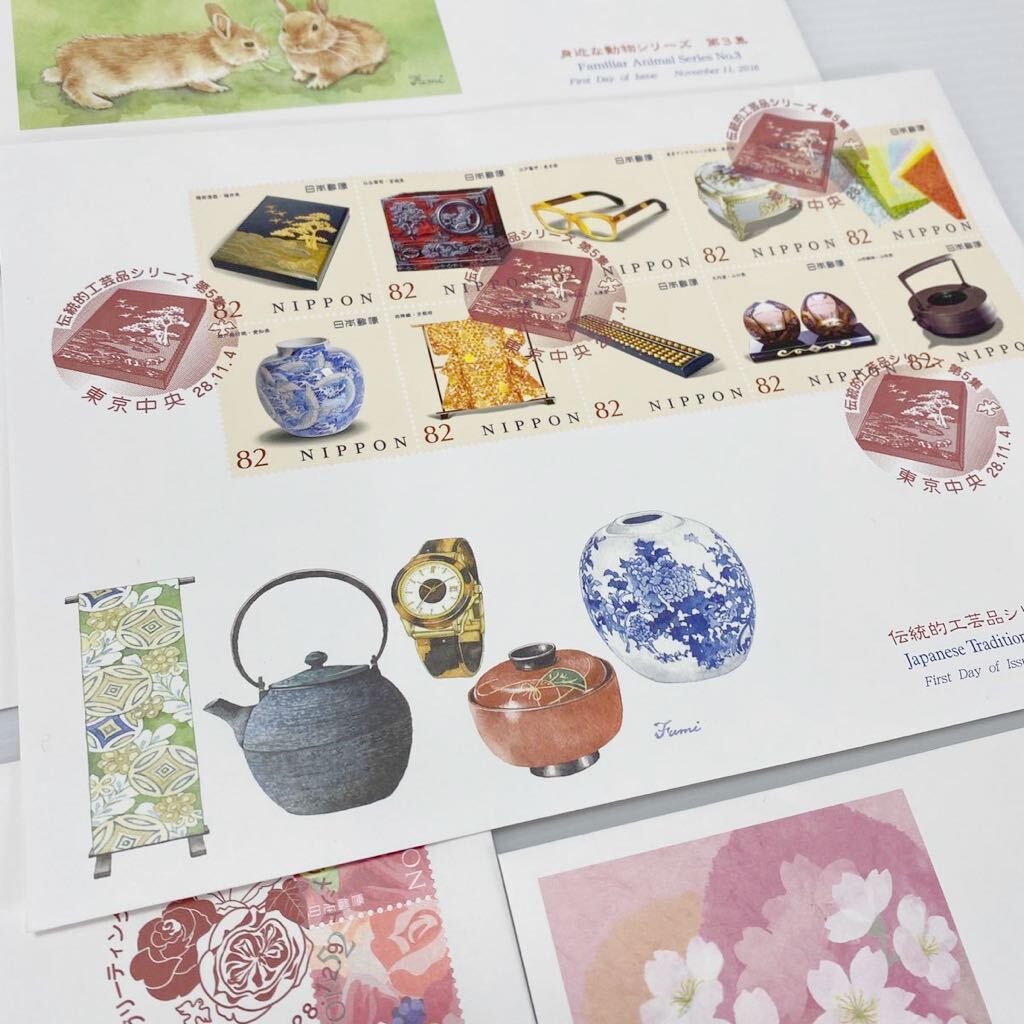 [1 jpy start ] First Day Cover Disney Mickey minnie animal scenery flower antique goods large amount 25 sheets collection storage goods (UK23)