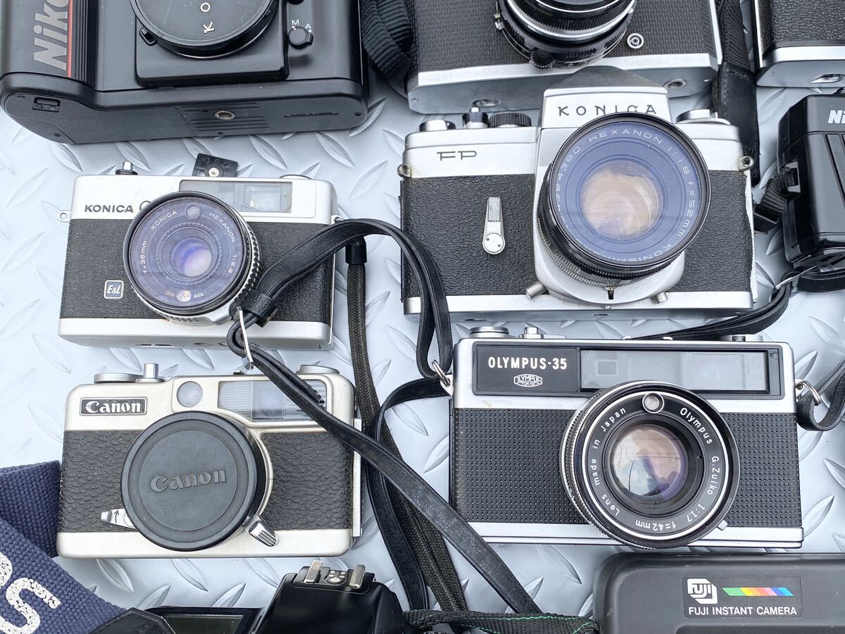 【1円スタート】Canon Nikon OLYMPUS MINOLTA などフィルムカメラ レンズ 周辺機器 24点 まとめ売り ジャンク品の画像3
