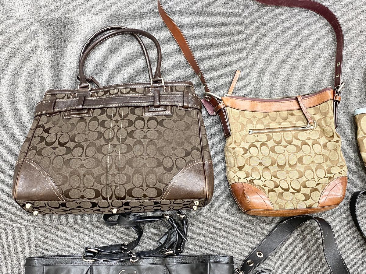 【1円スタート】COACH コーチ ハンドバッグ ショルダーバッグ シグネチャー レザー 14点まとめ売り 現状品の画像2