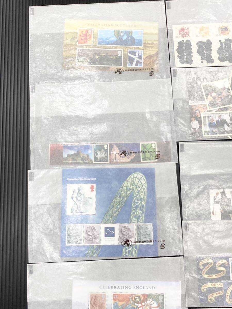 【1円スタート】海外切手 イギリス切手 小型シート バラ 未使用切手 コレクション 保管品 の画像2