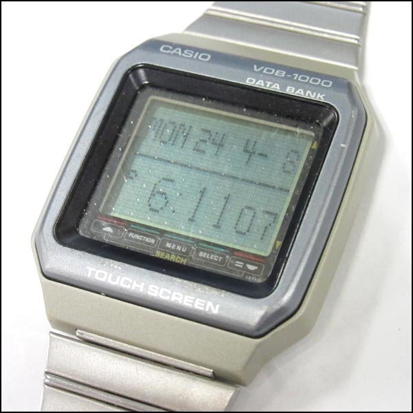 TS Casio /CASIO мужские наручные часы DATA BANK VDB-1000 сенсорный экран кварц батарейка заменена текущее состояние доставка 