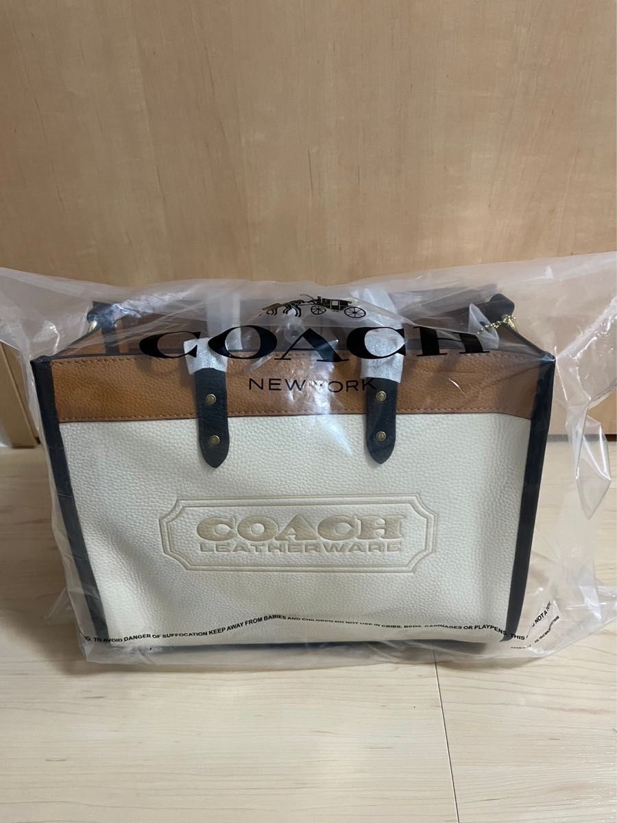 COACH トートバッグ ショルダーバッグ ホワイト ブラウン レディース コーチ C0777 