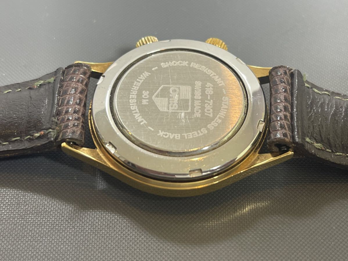 ORIS オリス・リストアラーム17石手巻き腕時計ケース径34㎜日差約1分程度アラーム動作品スイスの画像9
