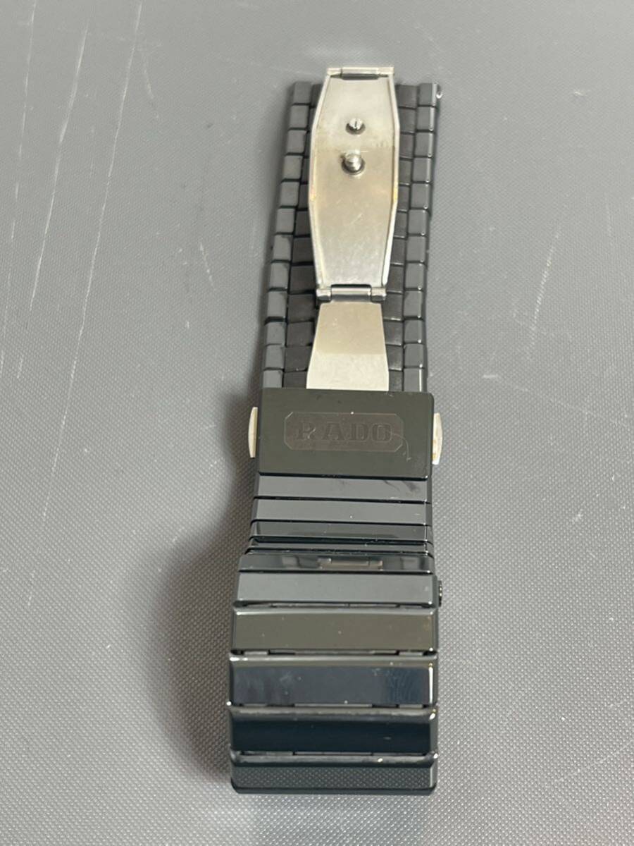 RADO ラドー ダイアスタークォーツ 腕時計セラミックブレスレット型ドレスウォッチブラックブレス幅約２３ミリの画像9