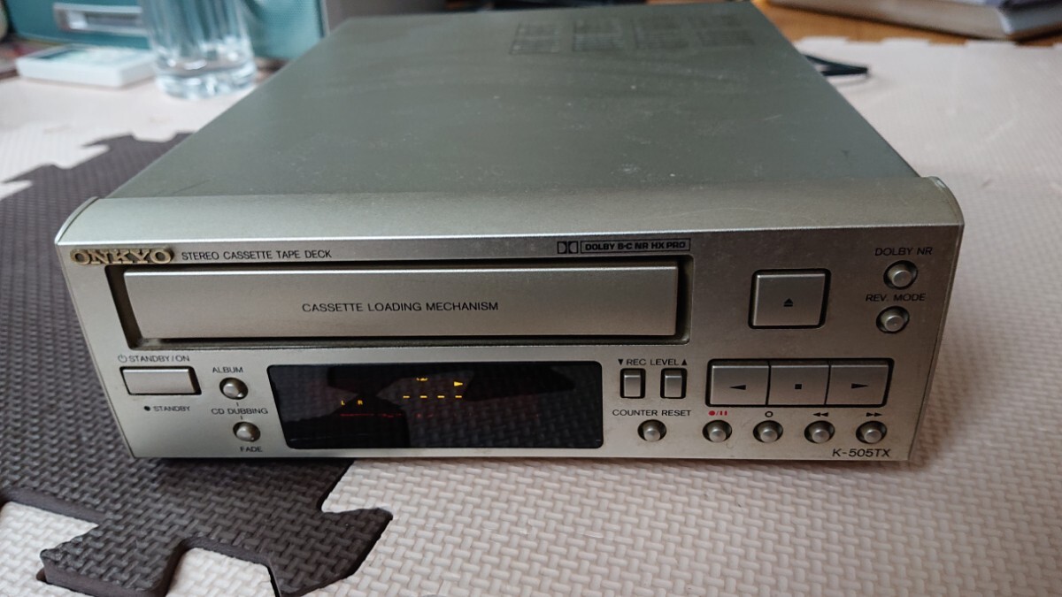 ONKYO k-505TX カセットデッキ オンキョー カセットテープ デッキ ジャンク カセットトレー不良の画像1