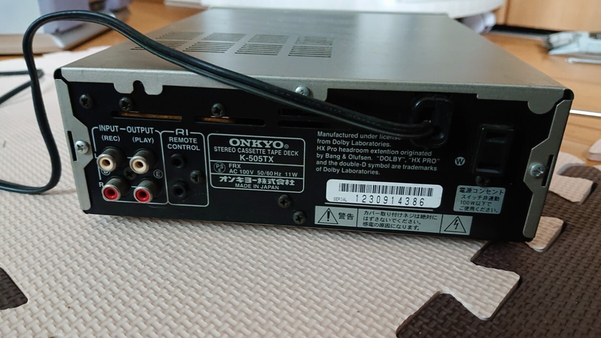 ONKYO k-505TX カセットデッキ オンキョー カセットテープ デッキ ジャンク カセットトレー不良の画像5