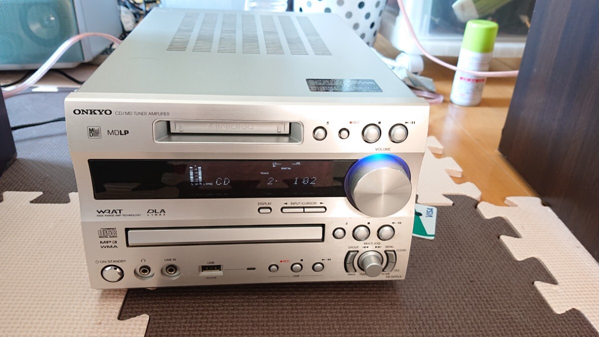 ONKYO CD/MD/USB проигрыватель FR-N9NX рабочий товар MD тюнер усилитель MDLP Onkyo высокого класса мини компонент винтового типа динамик терминал 