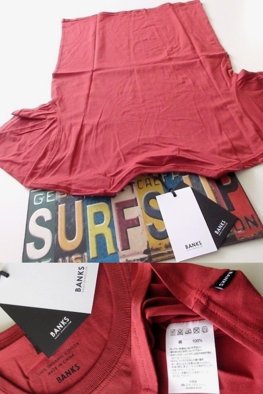 【Saturdays Surf NYC / BANKS】未使用 アームロゴ スウェットパーカー 白 フラッグプリント Tシャツ 2点セット!!（サタデーズ バンクス）_画像7