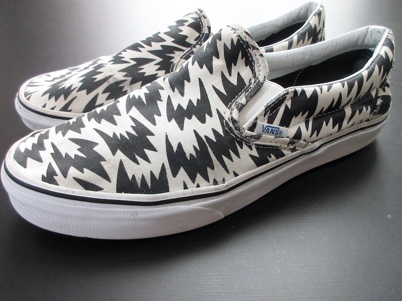 【VANS バンズ × ELEY KISHIMOTO イーリーキシモト / ロンドン】別注 コラボ フラッシュ柄 スリッポン US9/27cm!!_画像3