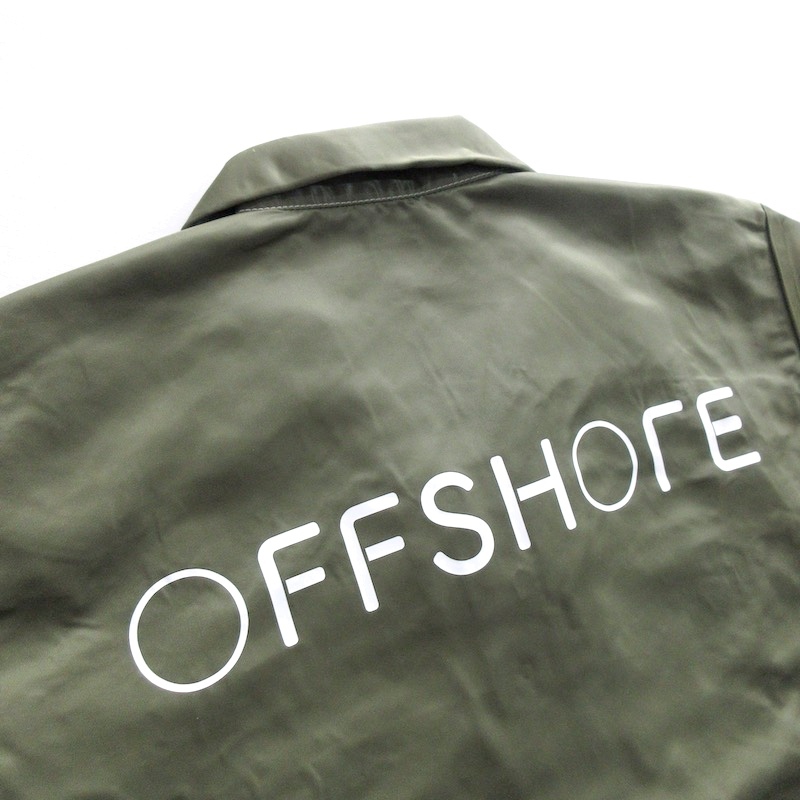 【OFFSHORE オフショア】Safari掲載ブランド◎ バックロゴ スイングトップ ナイロンジャケット オリーブ Lサイズ!!の画像4