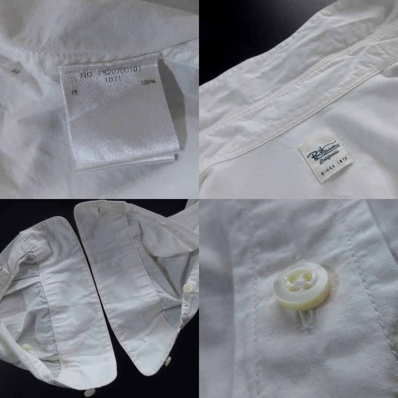 【Ron Herman California ロンハーマン】ワンランク上のサーフスタイル◎ コットン ホワイトシャツ M~L相当サイズ!! （MADE IN JAPAN）の画像9