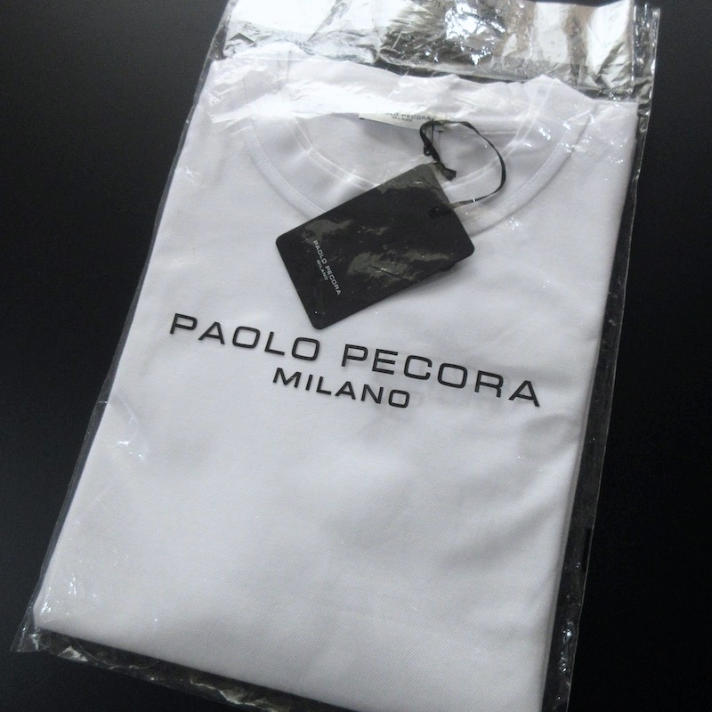 【PAOLO PECORA MILANO パオロペコラ / イタリア】トゥモローランド取扱ブランド◎ 24200円 鹿の子素材 レイヤード Tシャツ ホワイト!! _画像7