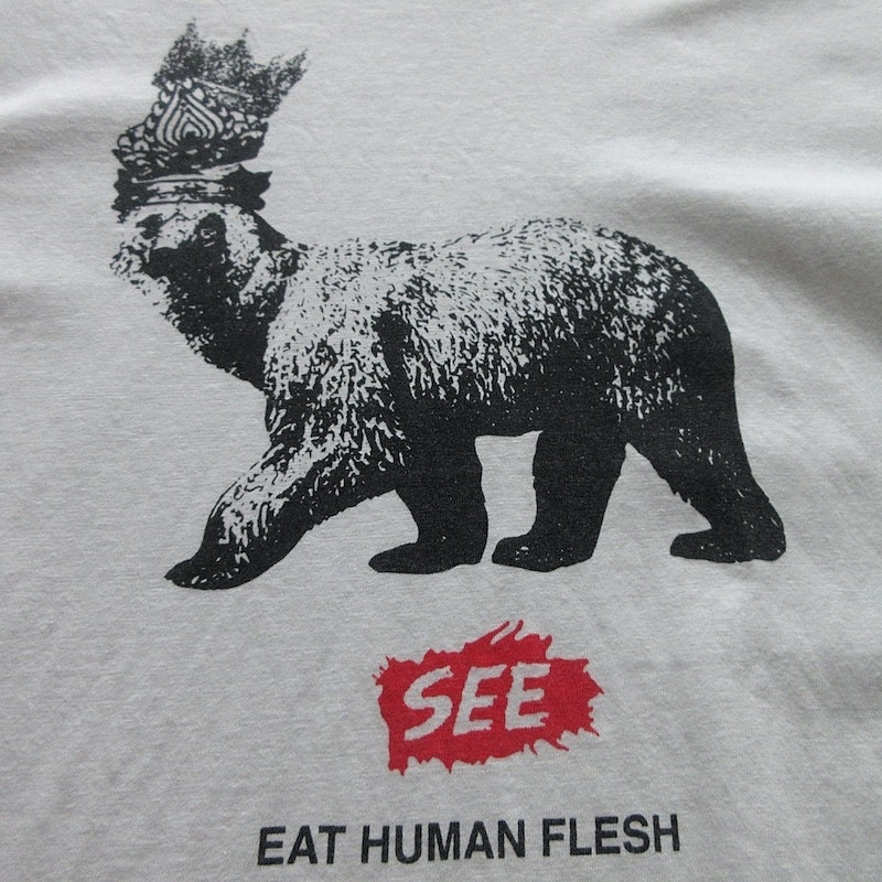 【UNDERCOVERISM / UNDERCOVER アンダーカバー】SEE EAT HUMAN FLESH ホワイト Tシャツ SIZE3!!の画像3