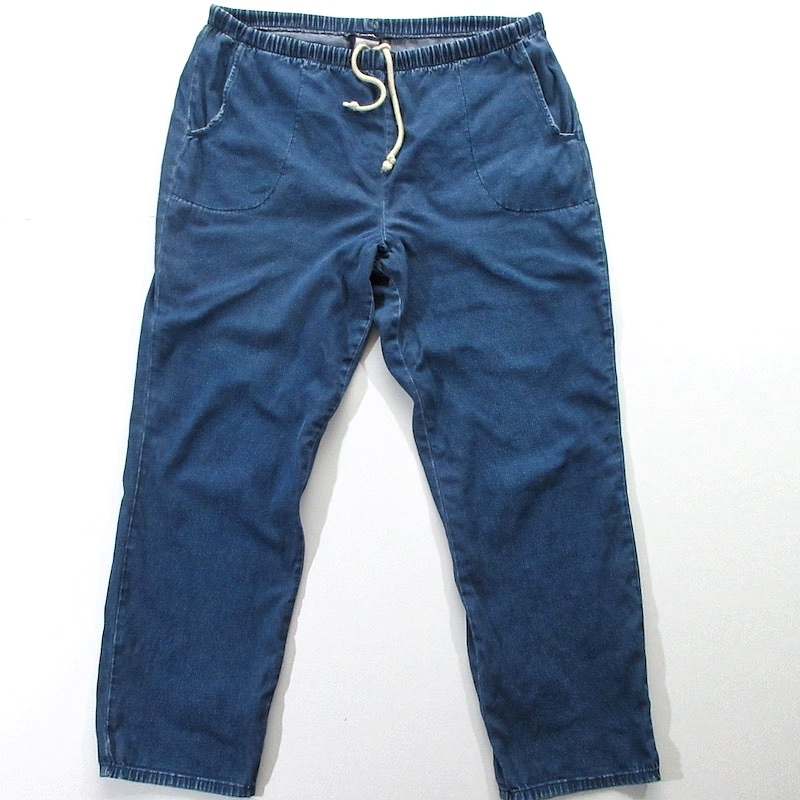 [DENIM&CO / USA]90s Vintage индиго Denim легкий брюки L размер!! ( стрейч джинсы Mexico производства )