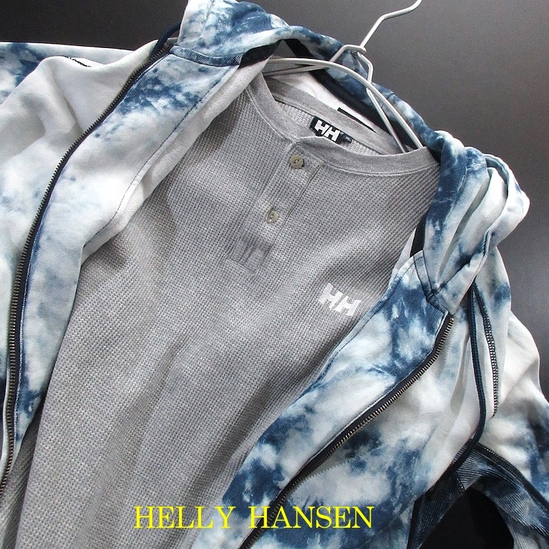 【HELLY HANSEN ヘリーハンセン】サーマル ヘンリーネック ロングスリーブ ロンT グレー XLサイズ!!_画像1