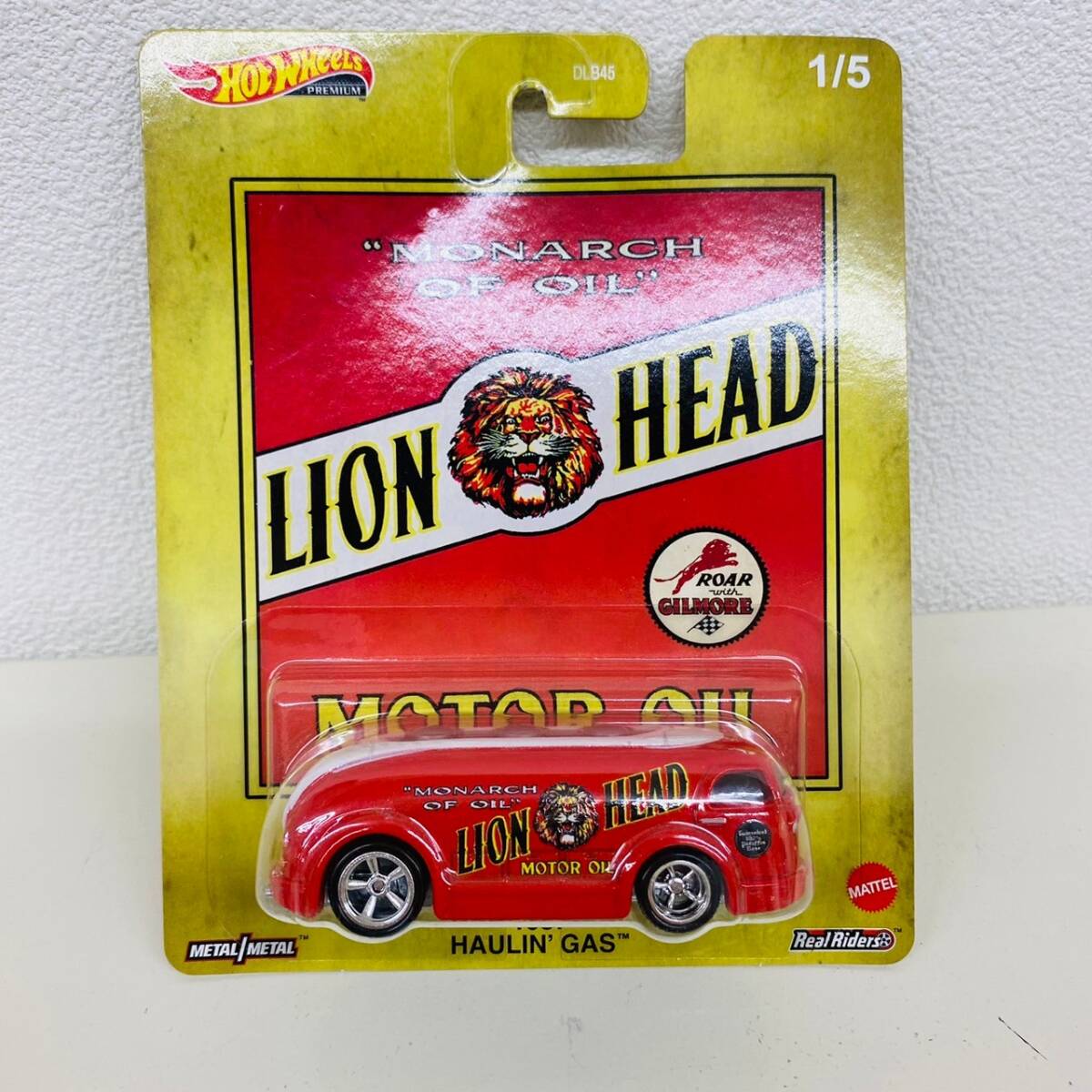 【IK-27824】1円～ HOTWHEELS PREMIUM LION HEAD METAL/MEAL HAULIN GAS 未開封 長期保管品 現状品の画像1