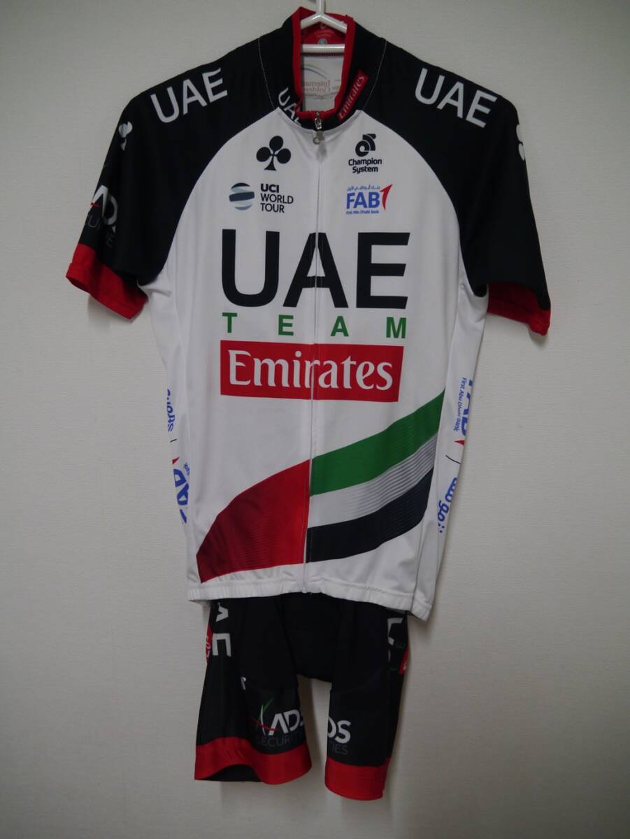 Champion System チャンピオンシステム サイクルジャージ 上下セット Sサイズ UAEチーム ビブショーツの画像1