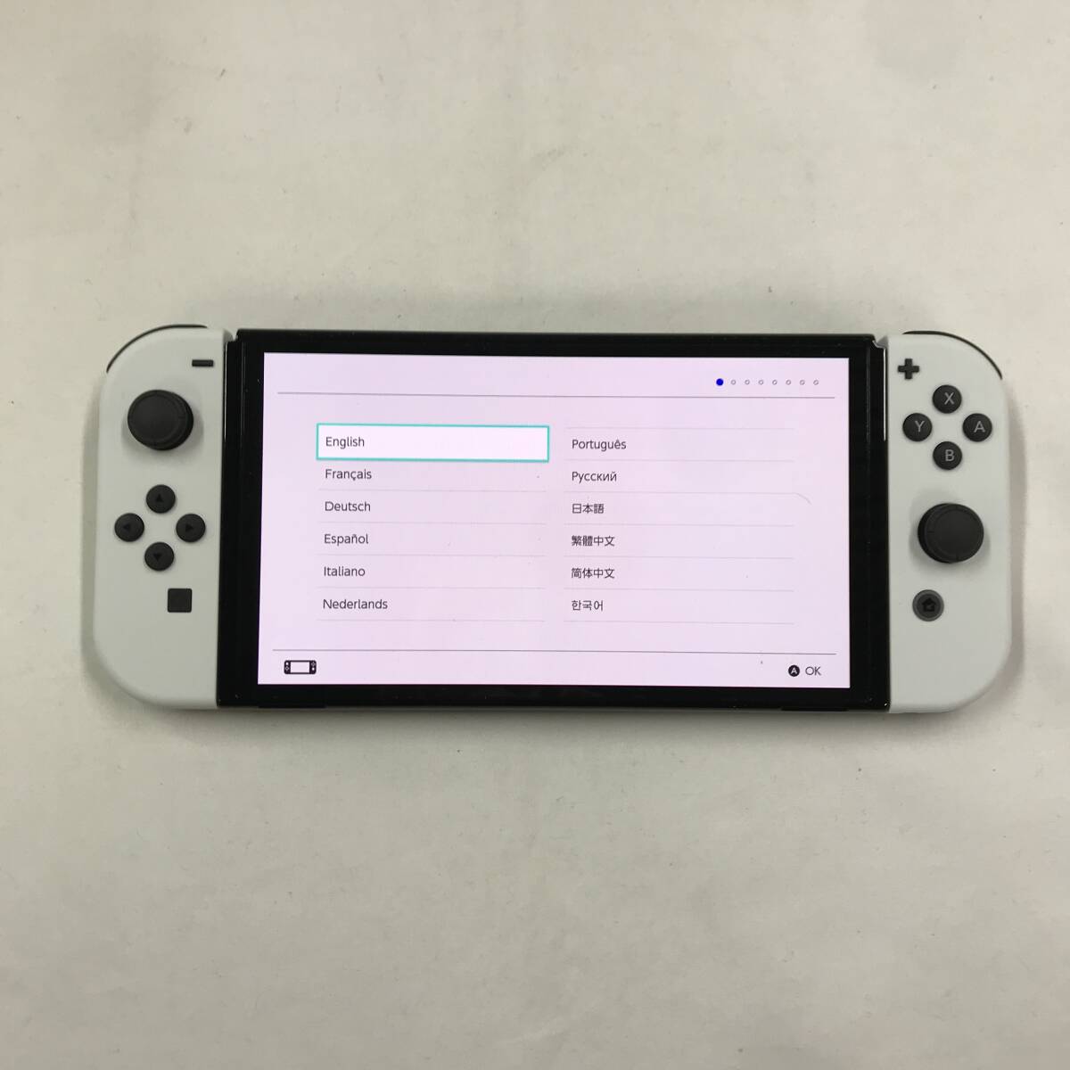 gx744 送料無料！ジョイコンがジャンク品 Nintendo Switch ニンテンドースイッチ 本体 有機ELモデル ホワイトの画像3