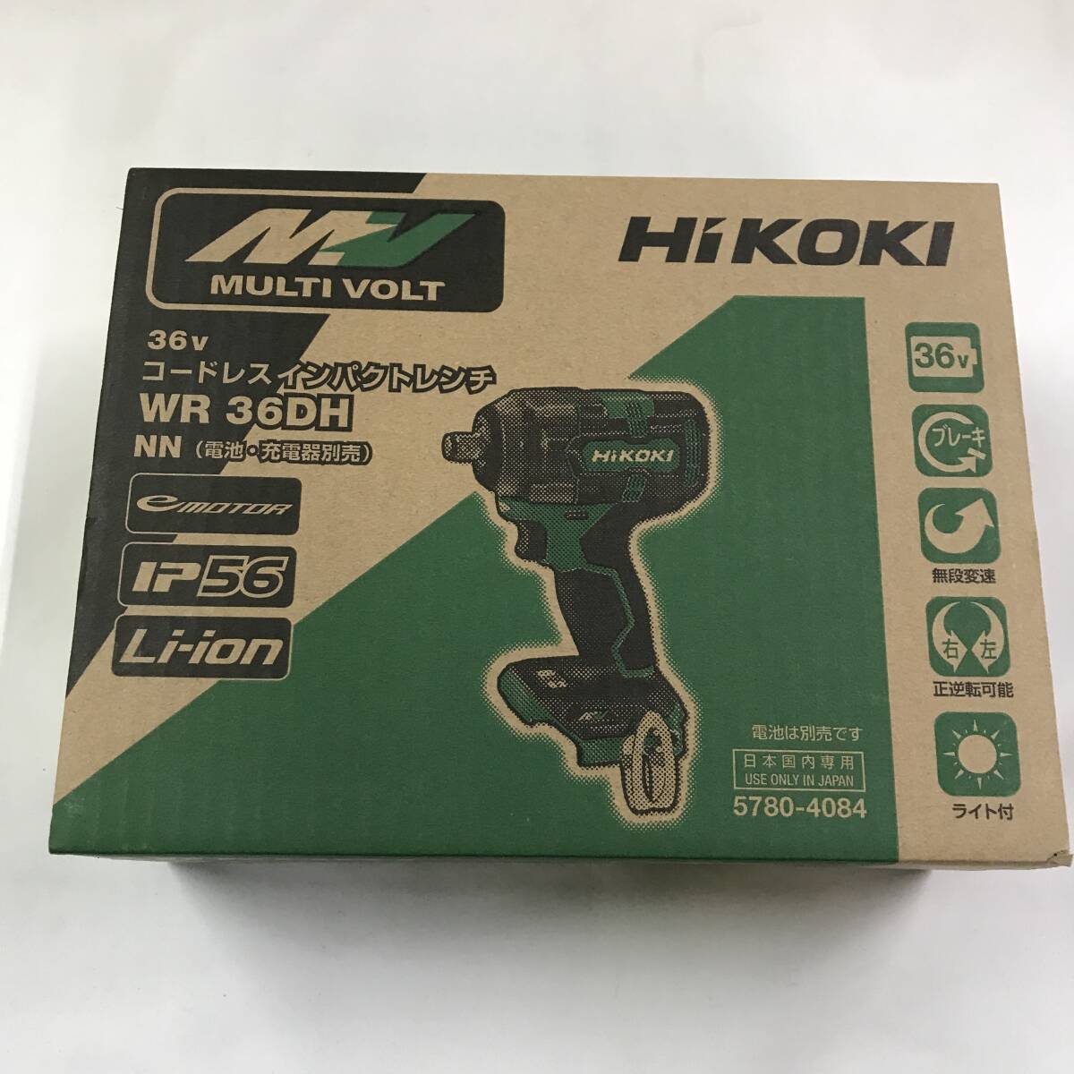 sx754 送料無料!箱ダメージ有り未使用品 Hikoki ハイコーキ 36V WR36DH(NN) コードレスインパクトレンチ 本体のみ