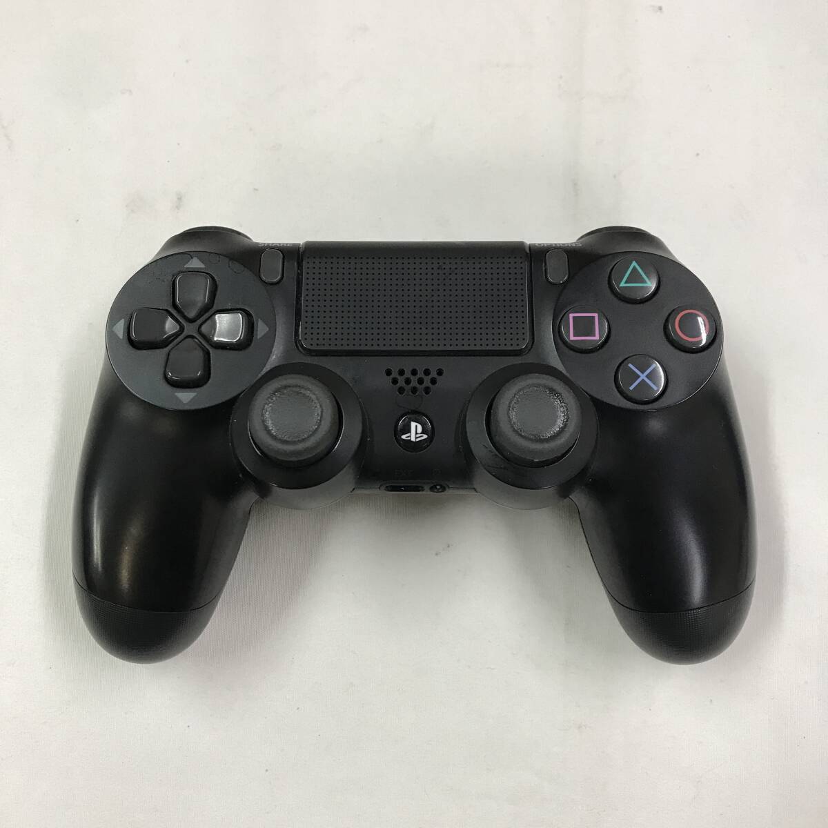 gy080 送料無料！スティックベタつき有り動作品 PS4 ワイヤレスコントローラー 純正 CUH-ZCT2J ジェットブラック DUALSHOCK4の画像2