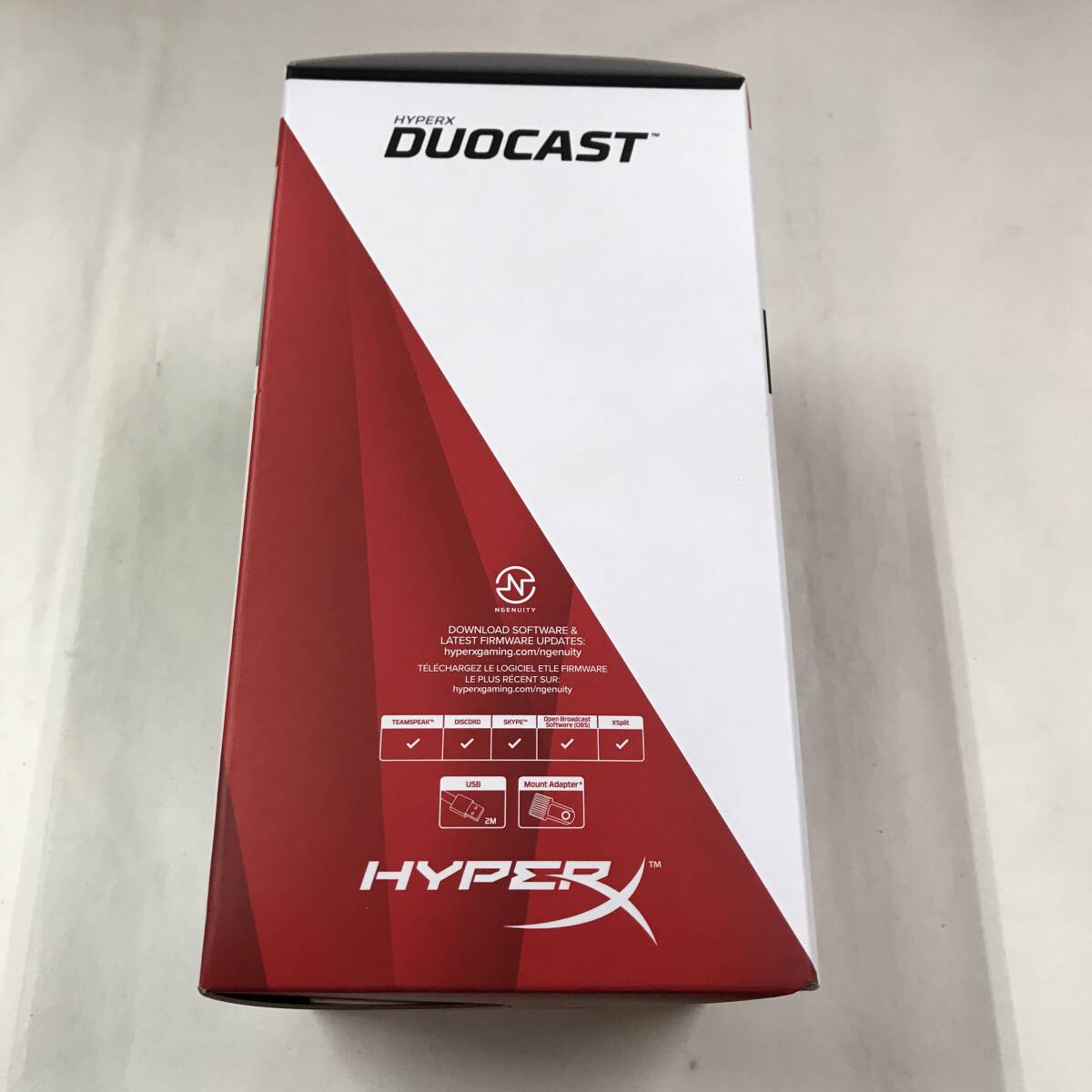 gy085 free shipping! unopened goods HyperX DuoCast USB Mike RGB lighting 4P5E2AA( black ) DUC001