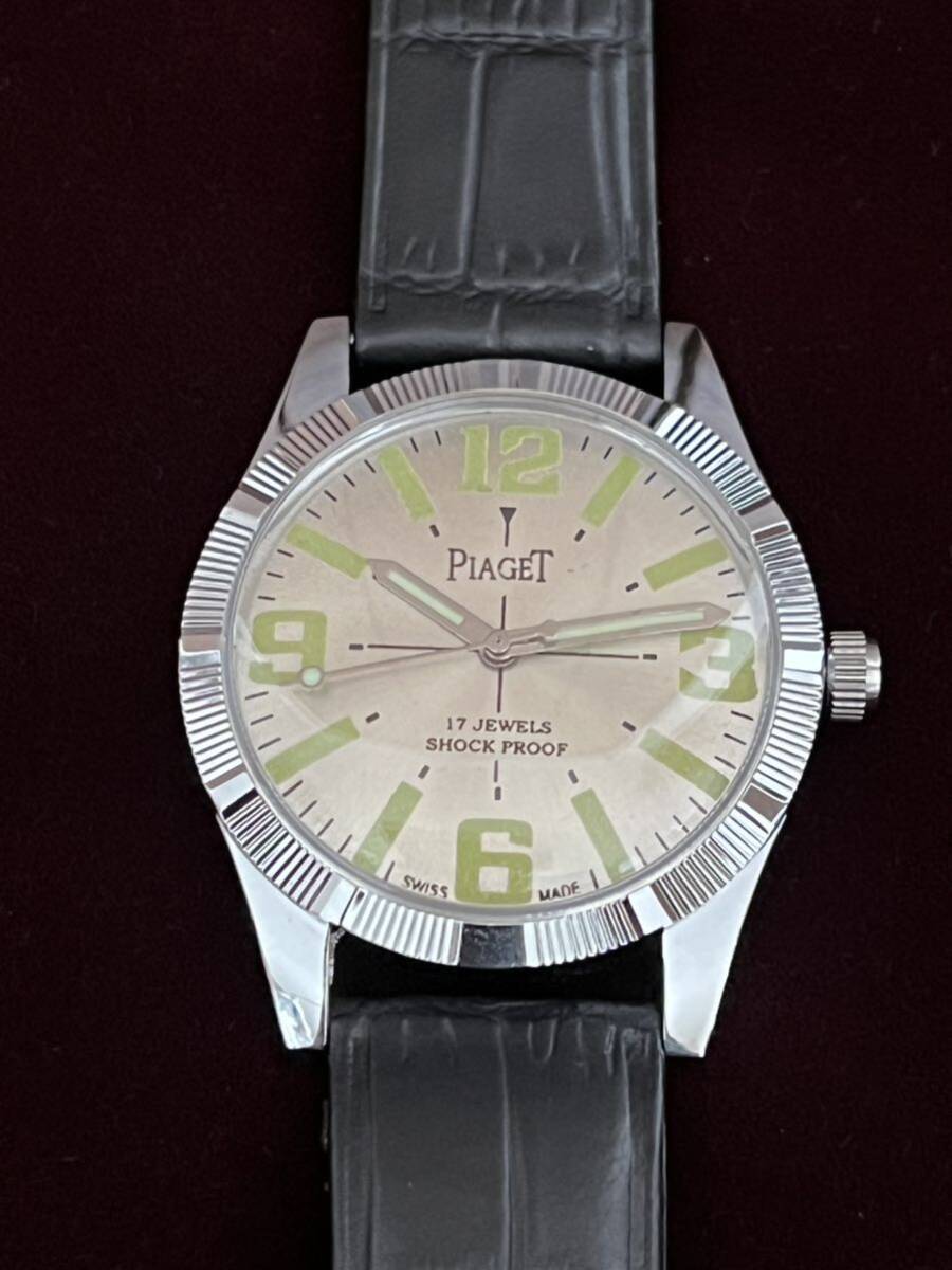 ヴィンテージ　ピアジェ PIAGET 手巻き メンズ 腕時計17jewels 1980代 スイス製　再生品_画像1