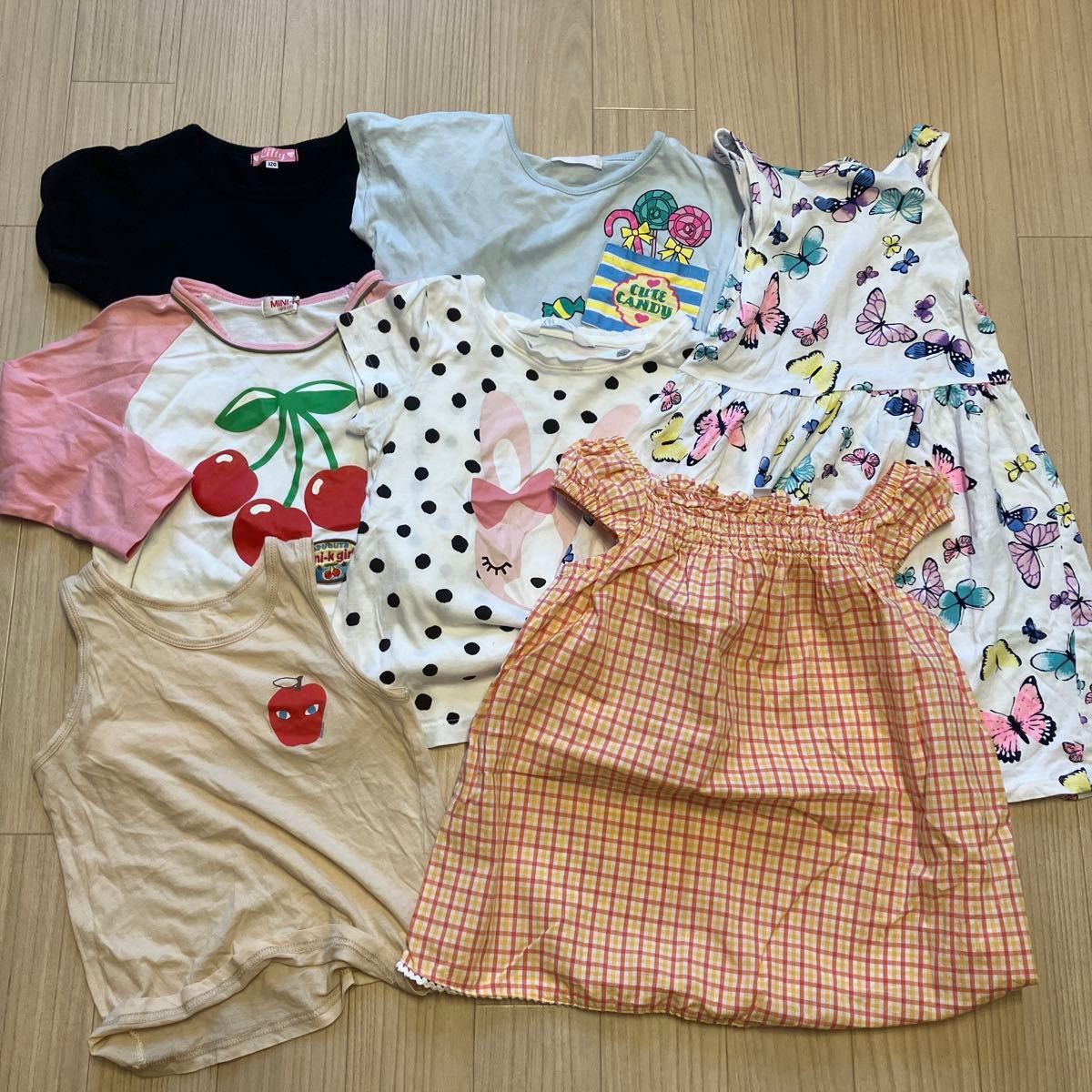 女の子 キッズ服 半袖 トップス　ワンピース　春夏　サイズ120cm H&M UNIQLO 西松屋　保育園　お着替え　おまとめ