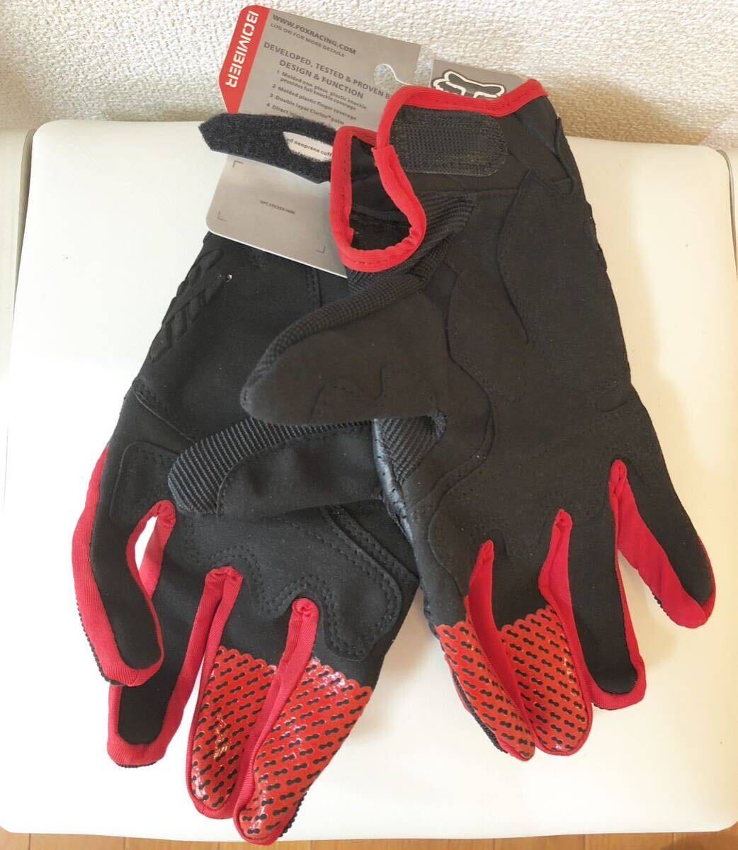 グローブ 手袋 メッシュ バイクグローブ 新品 送料無料 黒赤 Lサイズの画像2