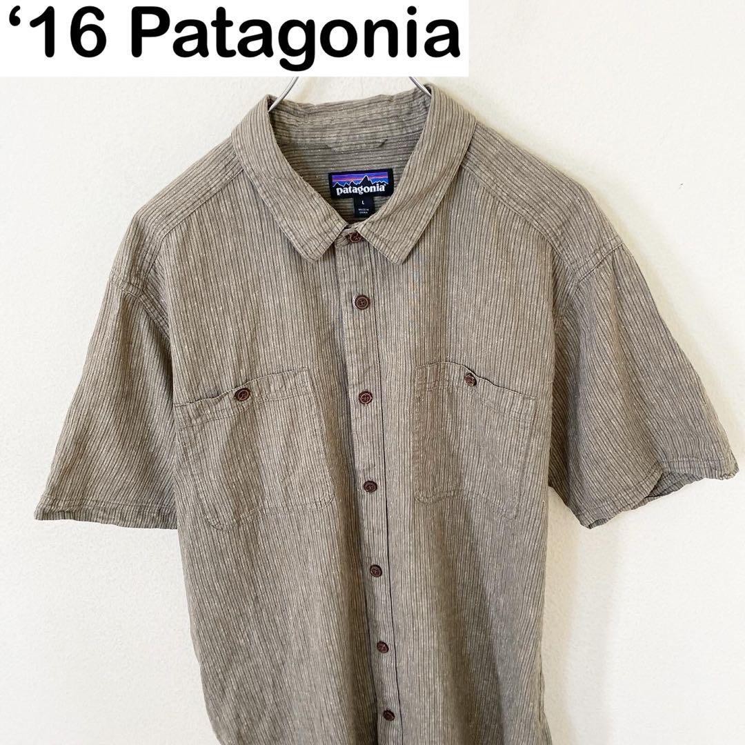 ‘16 Patagonia パタゴニア　半袖　デザイン　シャツ　古着　アウトドア_画像1